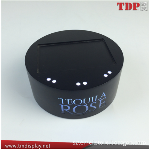 factory customized wholesale led bottle glorifier acrylic wine bottle glorifiers led light base for bar